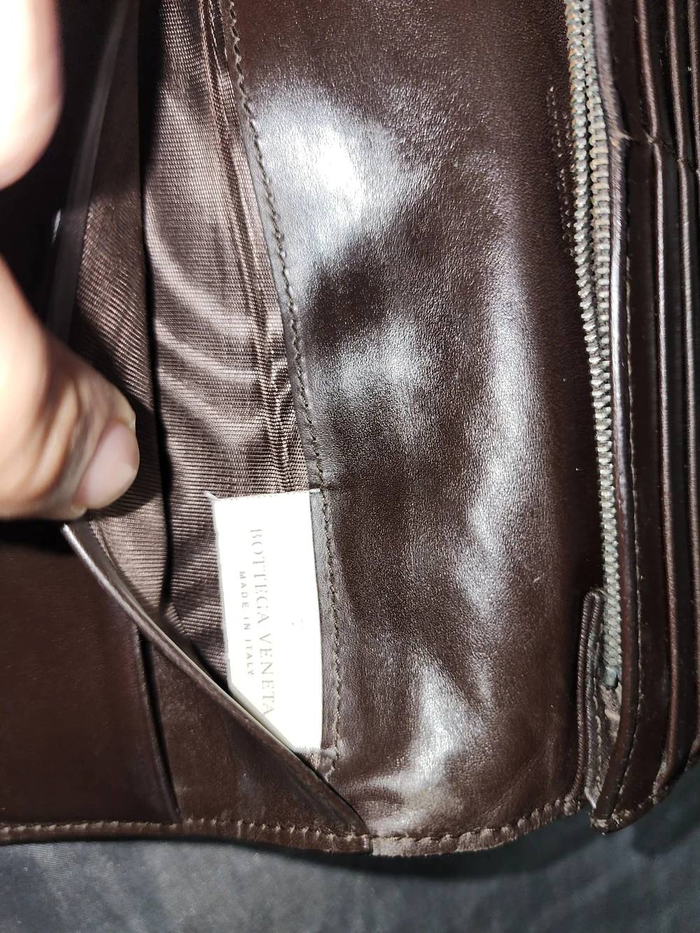 Bottega Veneta- WOVEN Long Wallet- CHOCOLATE BROWN